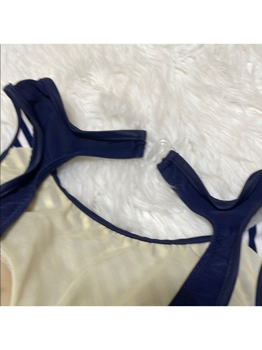 NWOT Baltex Blue and White One Piece Swimsuit Sz 18 - Picture 9 of 10